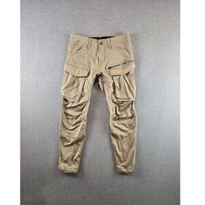 G-Star Raw Pants Men's Size 30x30 Beige Cargo Rovic Zip 3D Tapered Utility